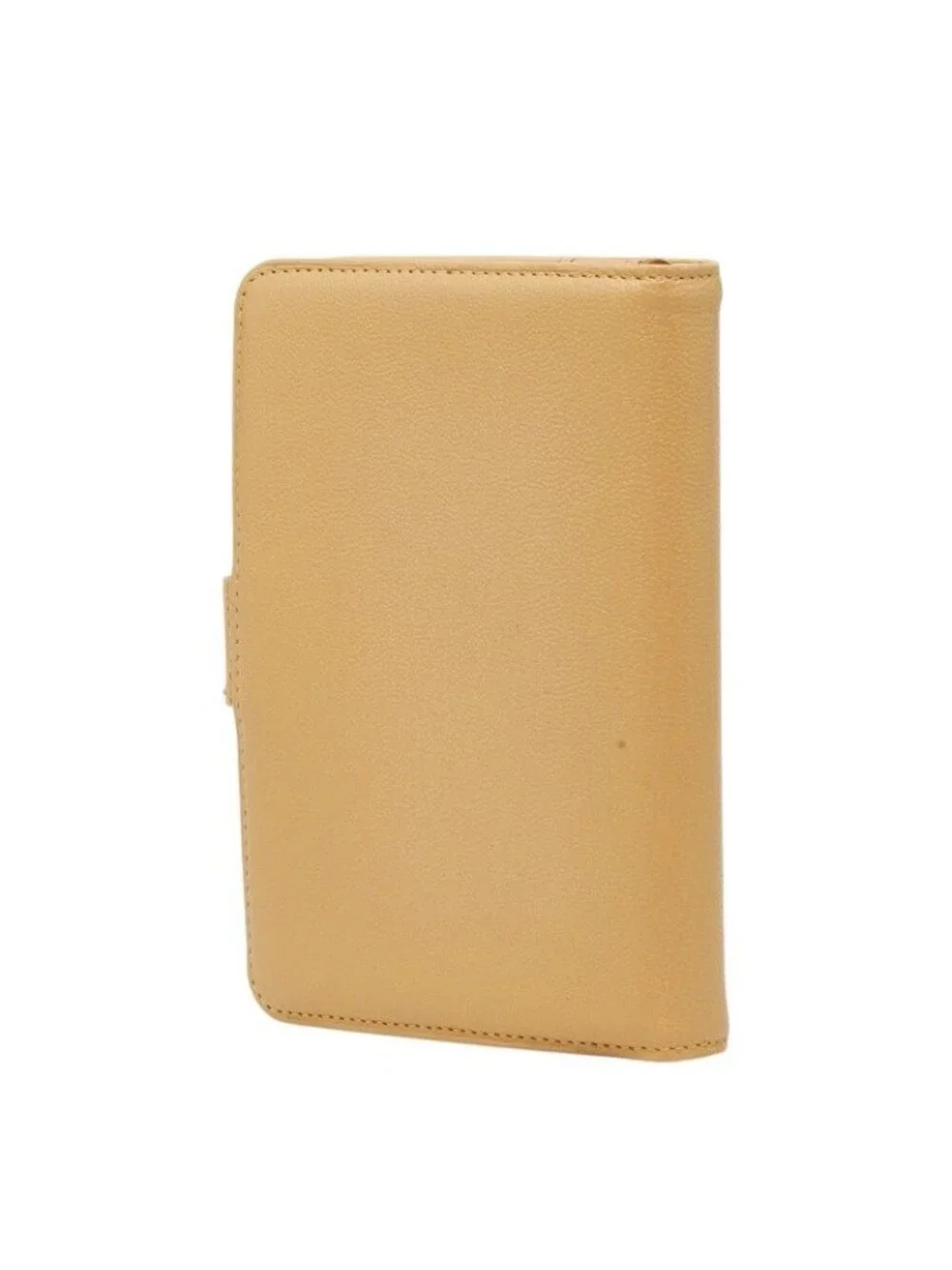 Chanel CC Logo Agenda Notebook Cover Beige Leather